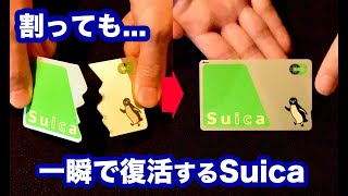 【種明かし】Suicaを割って，一瞬で復活させます。【超手品工作】