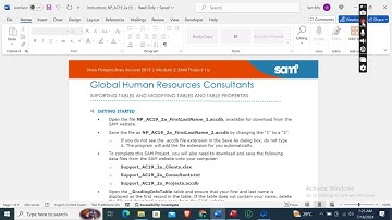 Access Module 2 SAM Project 1a | Global Human Resources Consultants #newperspectives
