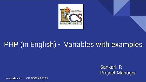 PHP (in English) - Variables with examples
