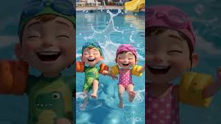 Kids Learn Swimming | Fun Swimming Lesson for Children | 3D Cartoon Animation