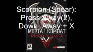 Mortal Kombat: Deadly Alliance - Fatality Codes for GameCube Resimi