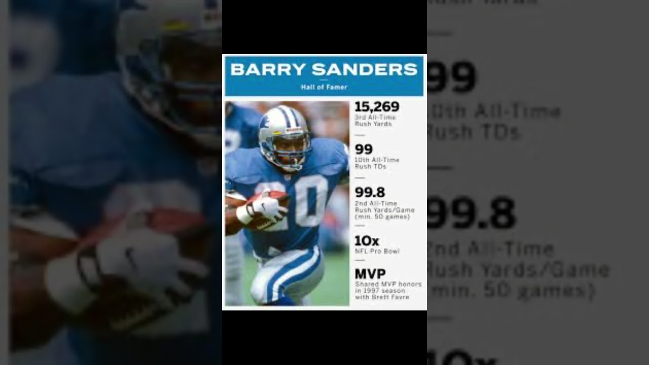 Barry Sanders stats￼