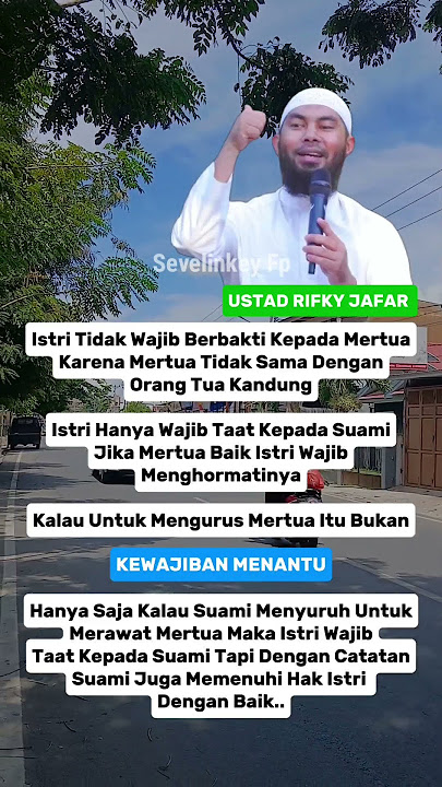 Istri Tidak Wajib Berbakti Kepada Mertua Karena Mertua Tidak Sama Dengan Orang Tua Kandung