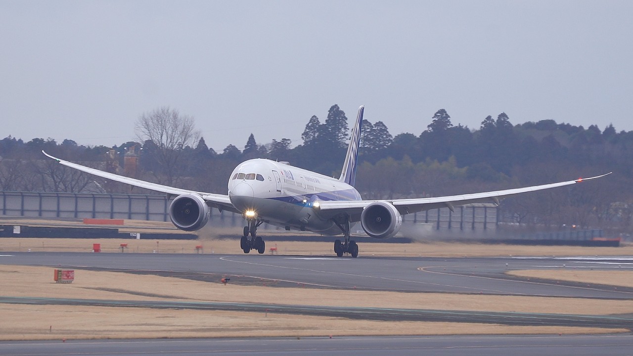 [4K] BUTTERY SMOOTH TOUCHDOWN! Crosswind Pilot Skill | Super Close-Up | ANA B787-9 D |NARITA |34R|