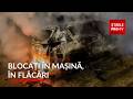 Mașină în flăcări, doi tineri morți și doi tineri salvați de martori