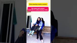 Here's a tutorial on how to wear a unique basket doll costume #fyp #creative #unique