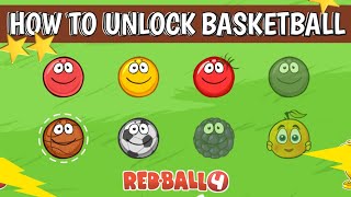 Red ball 4 - How to unlock Basketball | How to Find Basketball With Red ball - 4 | (iOS, Android) screenshot 1