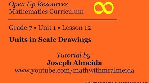 Open Up - Lesson 7.1.12 - Units in Scale Drawings (7.G.1)