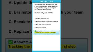 PMP Quiz 9  #pmp #pmpexam  #pmp2025