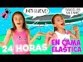 24 HORAS en la CAMA ELÁSTICA con mi prima Martina - Los juguetes de Arantxa