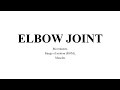 Elbow Joint | Movements | Range of motion (ROM) | Muscles | Nerve Supply