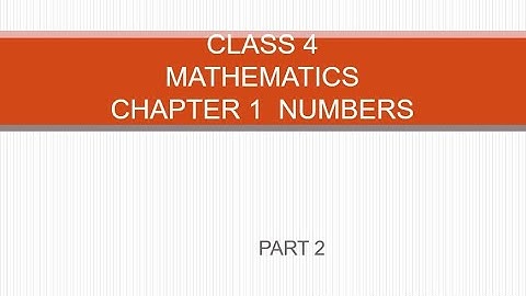CLASS 4 Chapter 1 Part 2