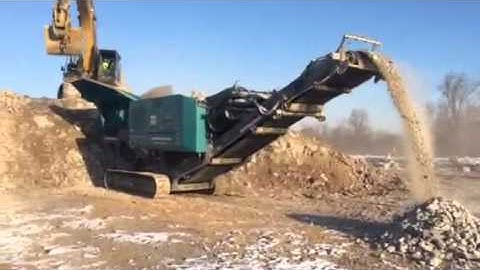 Powerscreen PR400 Jaw Crusher crushing in Huntsville AL