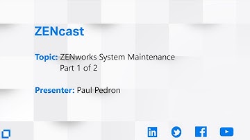 ZENcast Live! ZENworks Systems Management Part 1 of 2