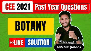Botany - MBBS CEE 2021 | Memory based questions discussion | Entrance Nepal