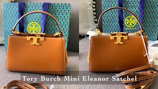 Tory Burch Mini Eleanor Satchel in Malt Whisky | Unboxing | Tory Burch Handbag