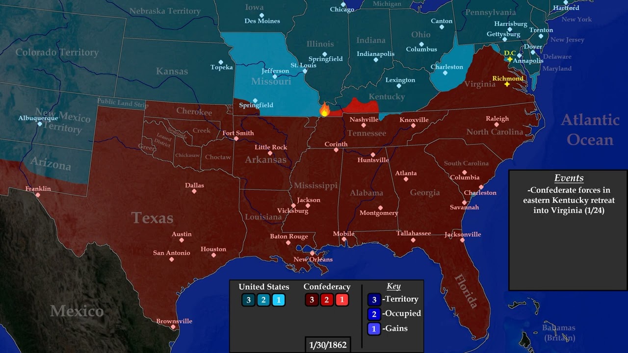 American Civil War Map Hq720