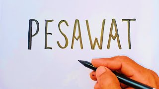 Wah,.. hebat ya kata PESAWAT jadi gambar pesawat. dan cara belajar menggambar pesawat