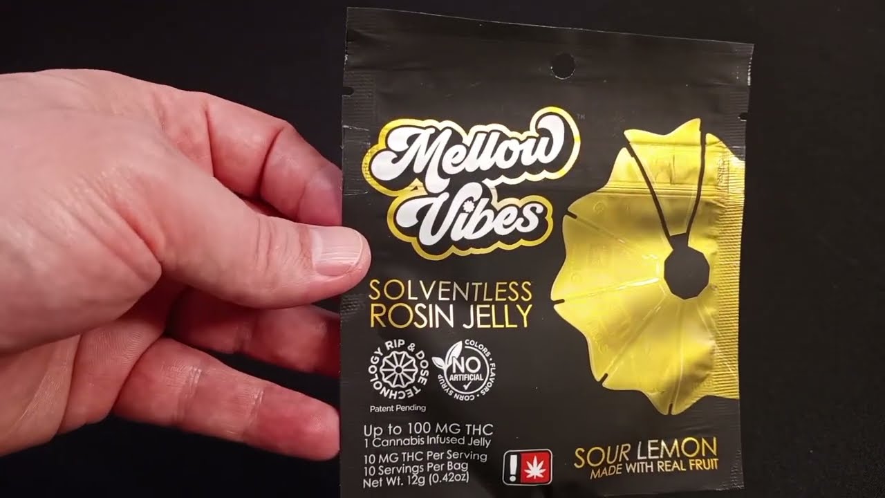 Mellow Vibes Solventless Rosin Jelly Sour Lemon Flavor Review