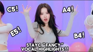 STAYC “FANCY” VOCAL HIGHLIGHTS G4-C5-E5! Resimi
