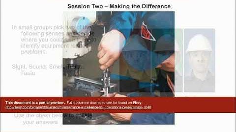 Maintenance Excellence for Operations