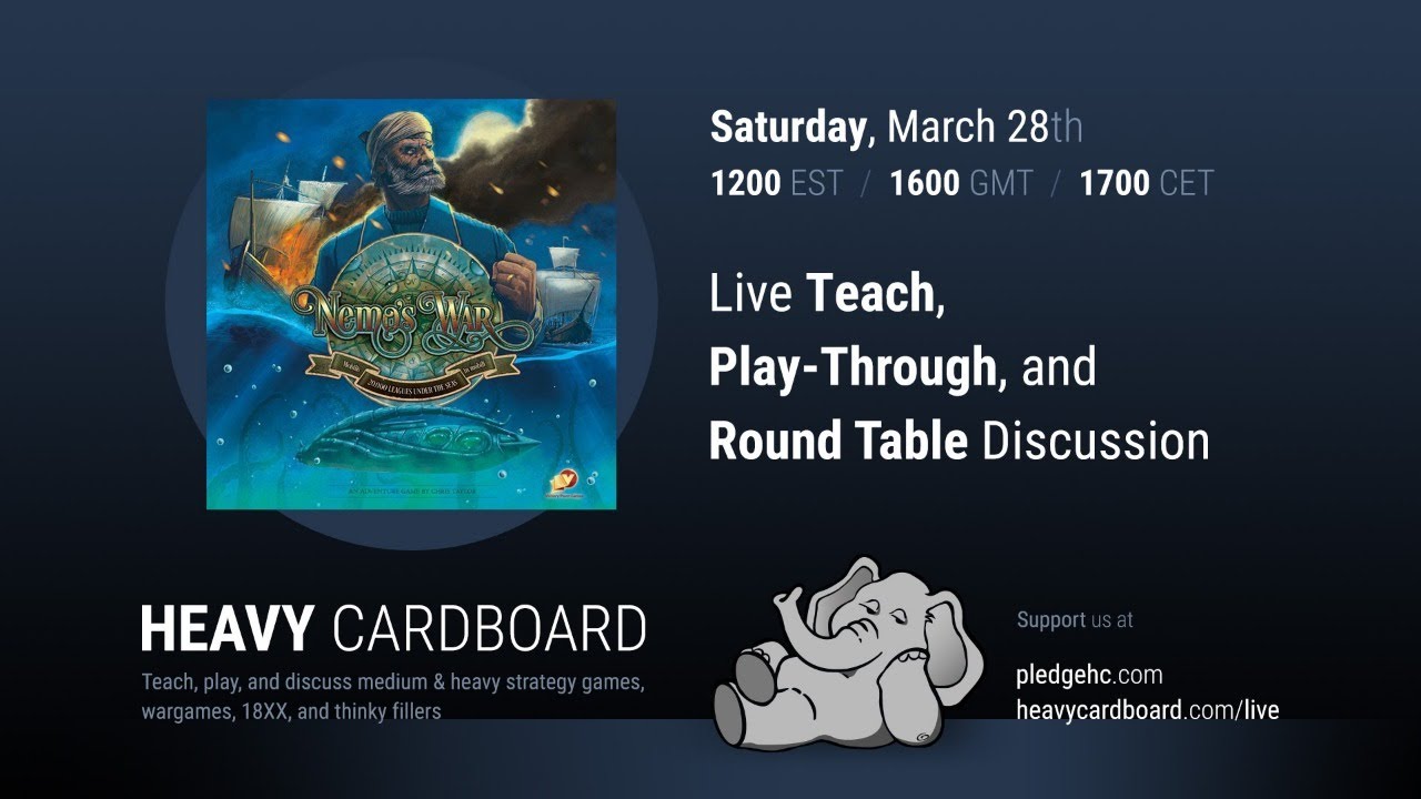 Nemo's War Solo Teaching, Play-through, & Round table by Heavy Cardboard