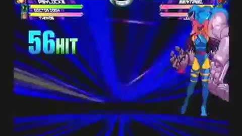 MvC2: Psylocke/Doom (AAA) Flashy 2x Kochou Gakure Combo
