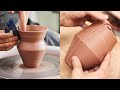 How I Make Angular Stoneware Vases with Linear Markings