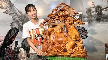 BÁO GIÁ 2 TÁC PHẨM DI LẶC NGỰ TÙNG SIÊU ĐẸP GIÁ QUÁ MỀM - TƯỢNG GỖ TRUNG KIÊN