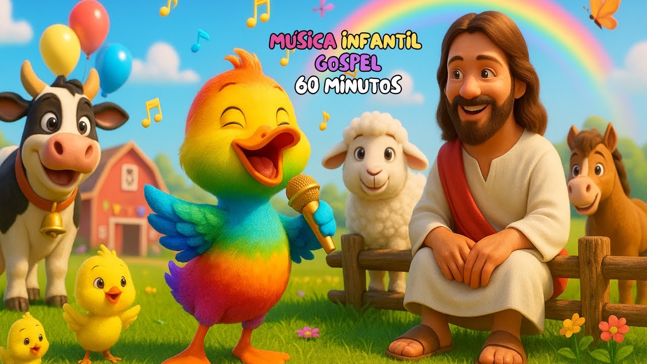 O Patinho Colorido de Jesus | 1 Hora de Louvor para Crianças | Música Gospel Infantil | Coletânea