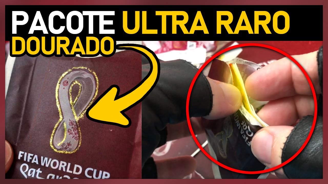 PACOTINHO DOURADO DE FIGURINHAS ULTRA RARO | Copa do Mundo 2022 