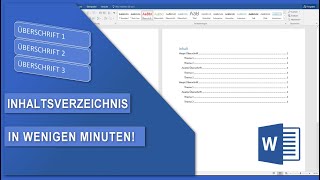 Word Inhaltsverzeichnis erstellen