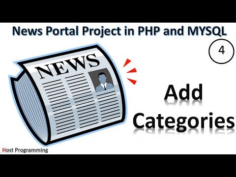 PHP and MYSQL Project On Online News Portal - Add Categories - YouTube