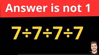 Most People Fail This Math Challenge! | Answer not 1