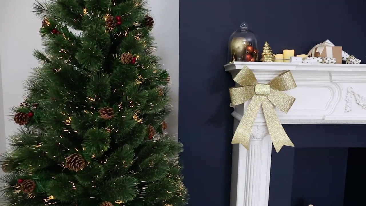 Revolving Warm White Fibre Optic Christmas Tree Ft161157 Youtube