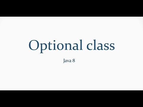 Optional in details-  java8