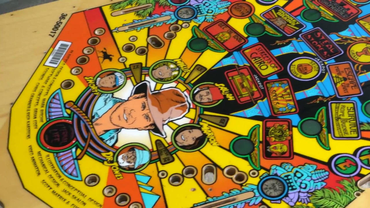 Indiana Jones Restored Pinball Playfield YouTube