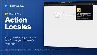 Action Locales template for browser extensions