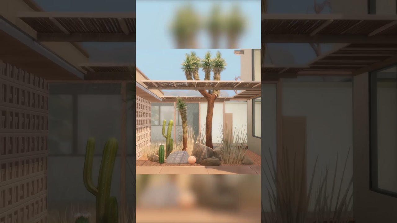 🌵 Modern Desert Home (no cc) in 1 minute | sims 4 