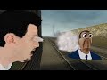 Obunga running on the tracks