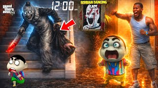 Franklin Protect His House From Serbian Dancing Lady and Save SHINCHAN and Family & CHOP GTA V! screenshot 5