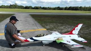 RC Turbine jet crew at Markham park FL F-15 and F-16 Thunderbirds