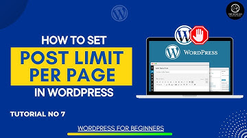 How to set Post limit per Page in WordPress - Urdu - Tutorial No 7 - The Devs Co