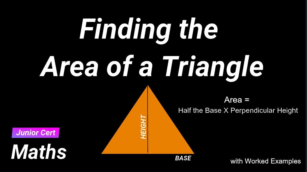Junior Cert Maths - Area of a Triangle - Introduction - YouTube