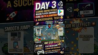 Day 3 😳 My Player Can Finally Jump! Unity Game Dev#coding #devlog #madewithunity#unity2d#gamedevblog