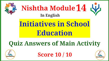 Nishtha Module 14 Quiz Answers | Module 14 Answer Key | Module 14 Nishtha