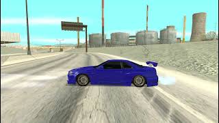 Дрифчу под фонк на Nissan Skyline R34 в MTA San Andreas.