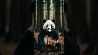 panda drining coffee #shorts #animation #DreamScreenAI