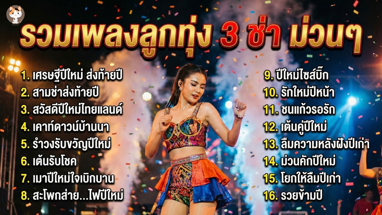 รวมเพลงลูกทุ่งสามช่า เปิดฟังปีใหม่ 2026 เต้น โยกย้ายส่ายสะโพกมันส์ๆ ไม่มีโฆษณาคั่นบ่อย | pradpoon
