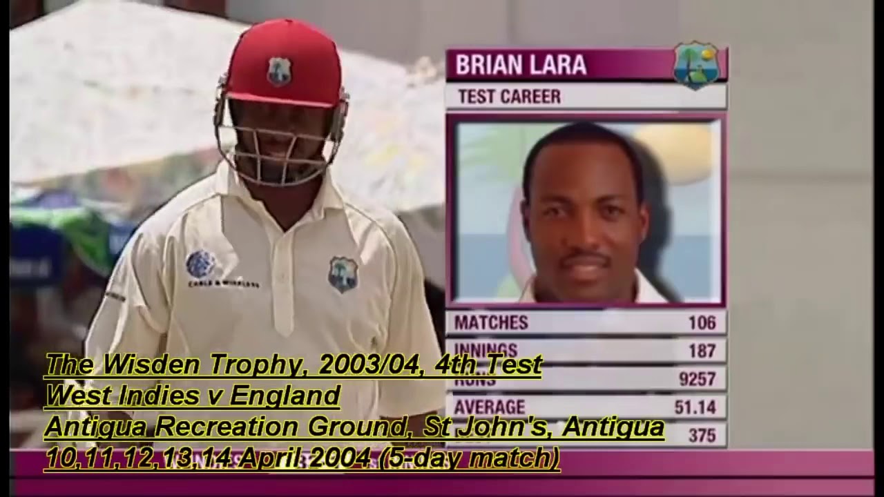 Greatest innings by Brian Lara 401 notout vs Australia